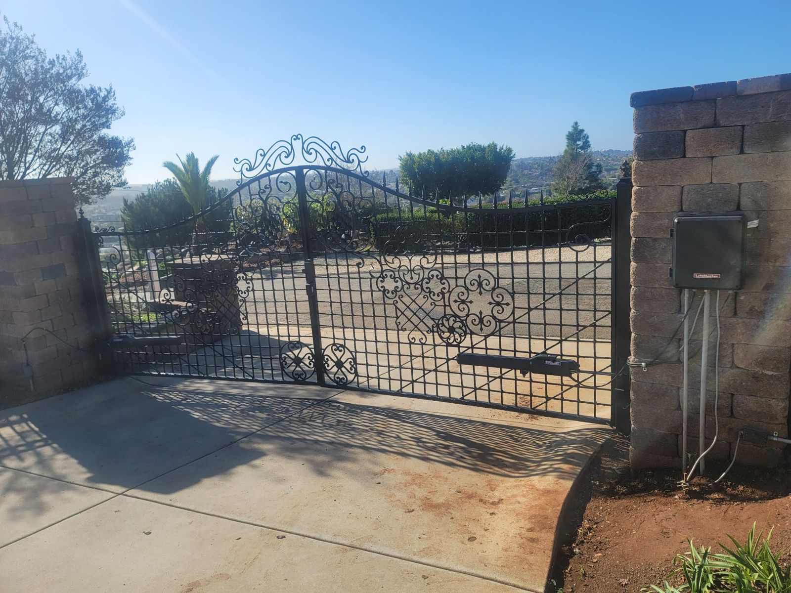 Wrought iron fence and gate